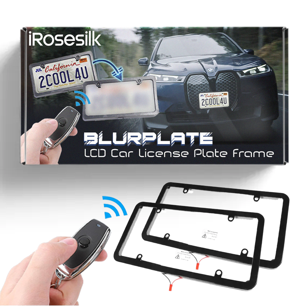 iRosesilk™ BlurOUT PRO Plate LCD Car License Plate Frame