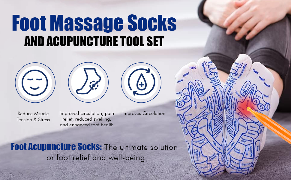 Oveallgo™ Foot Massage Socks and Acupuncture Tool Set