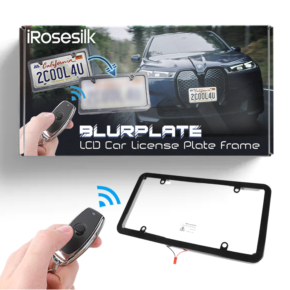 iRosesilk™ BlurOUT PRO Plate LCD Car License Plate Frame