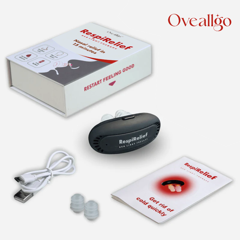 Oveallgo™ RespiRelief Ultimate Red Light Nasal Therapy Instrument