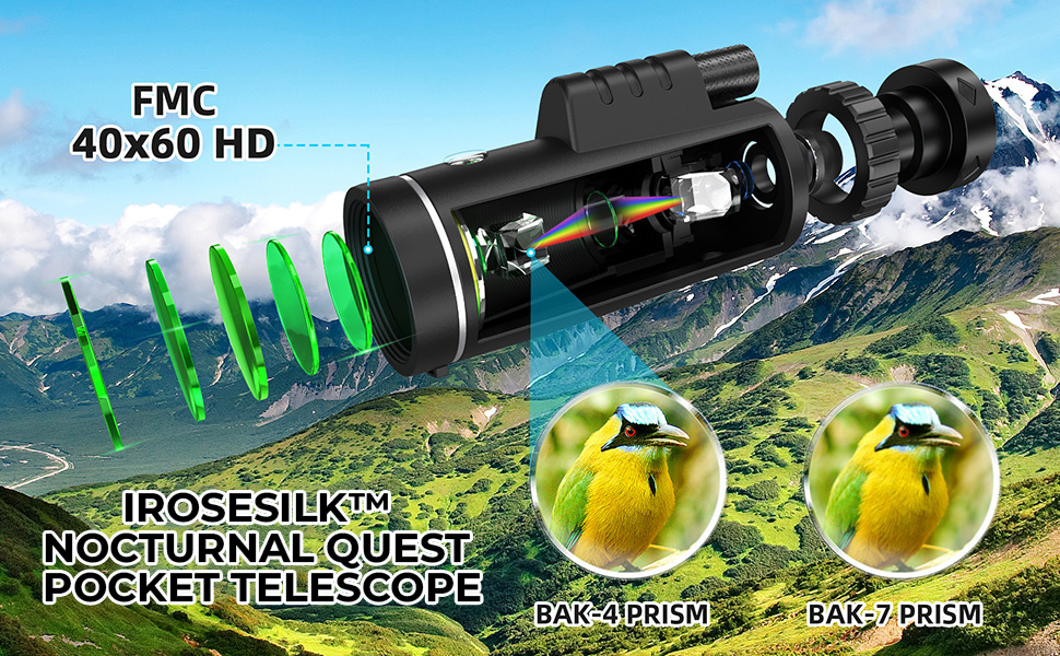 iRosesilk™ Nocturnal Quest Pocket Telescope