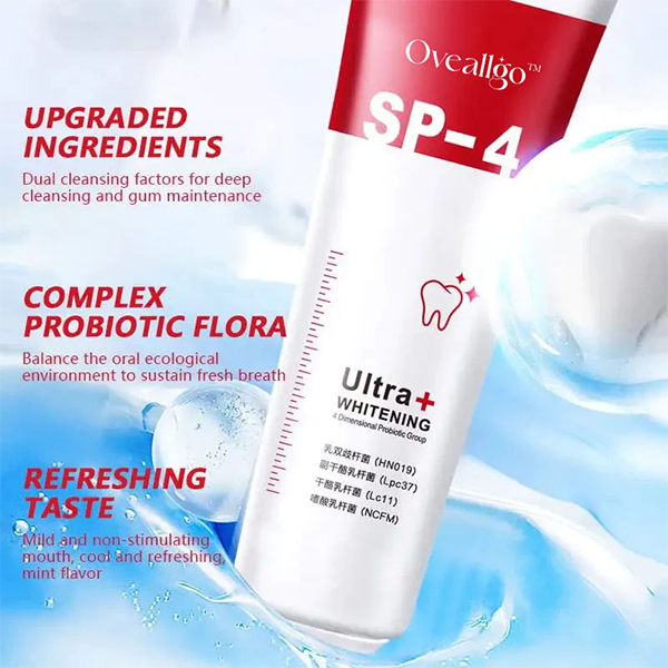 🔥2023 HOT SALE🔥 Oveallgo™ SP-4 Probiotic Whitening Toothpaste